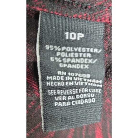 R&K Red & Black Swirl midi Dress 10P - Picture 8 of 8